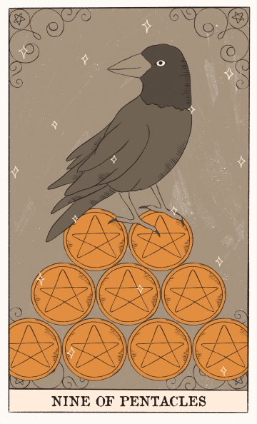 Деветка Пентакли (Nine of Pentacles) - Таро карта значение